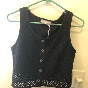 Everlane Eyelet Tank Size 0 NWT